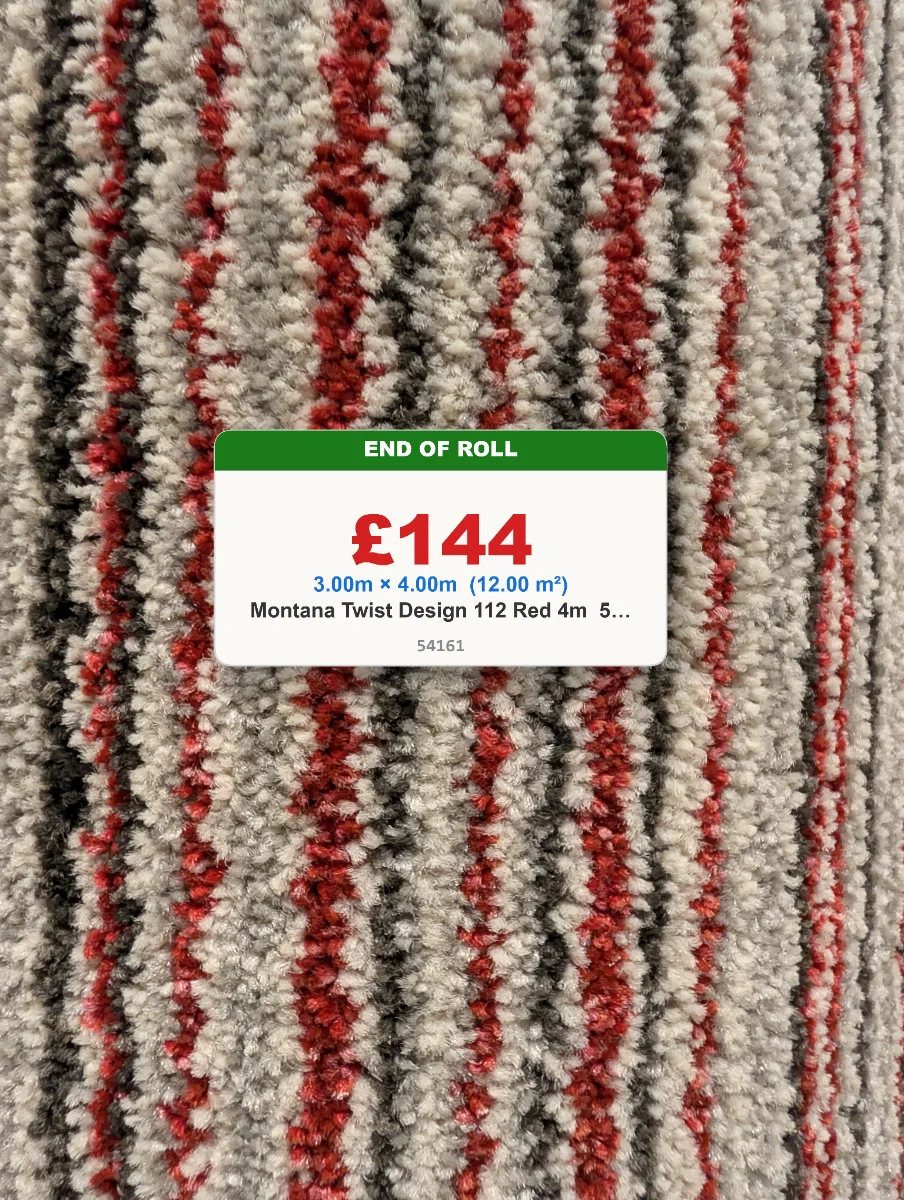 3 x 4 mtr Montana Twist Design 112 Red