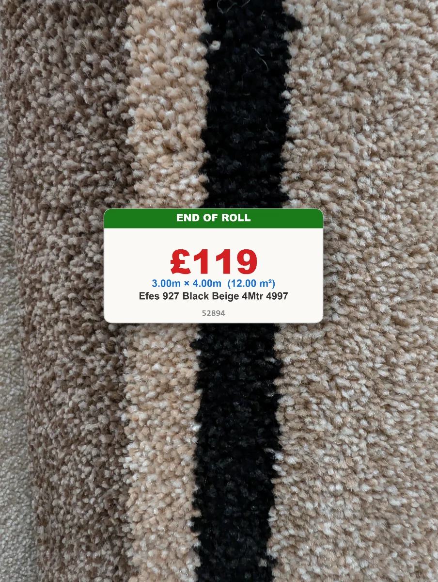 3 x 4 mtr Efes 927 Black Beige