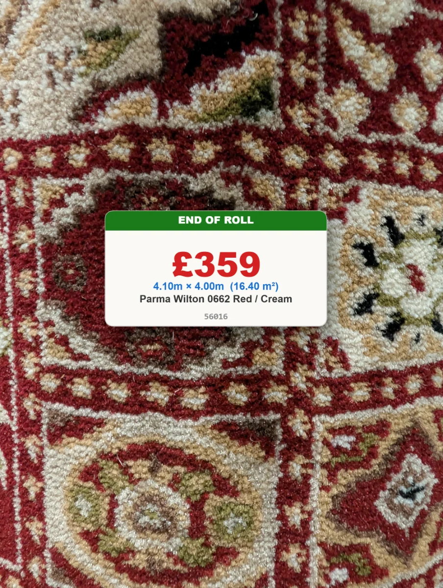 4.1 x 4 mtr Parma Wilton 0662 Red / Cream