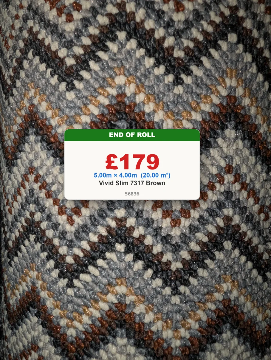 5 x 4 mtr Vivid Slim 7317 Brown