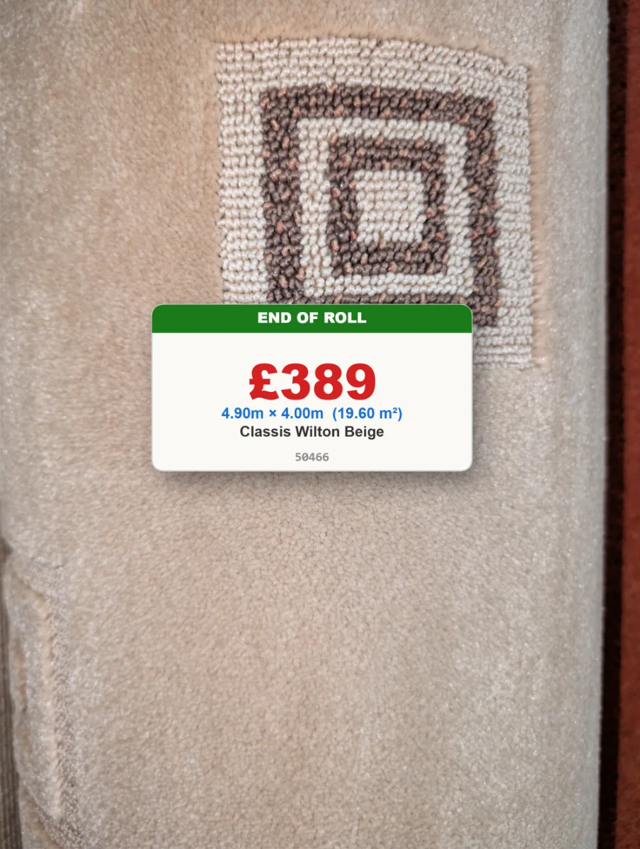 4.9 x 4 mtr Classis Wilton Beige