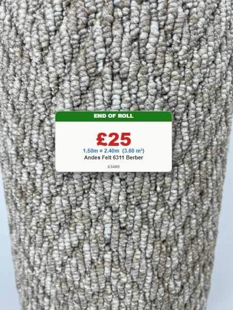 1.5 x 2.4 mtr Andes Felt 6311 Berber